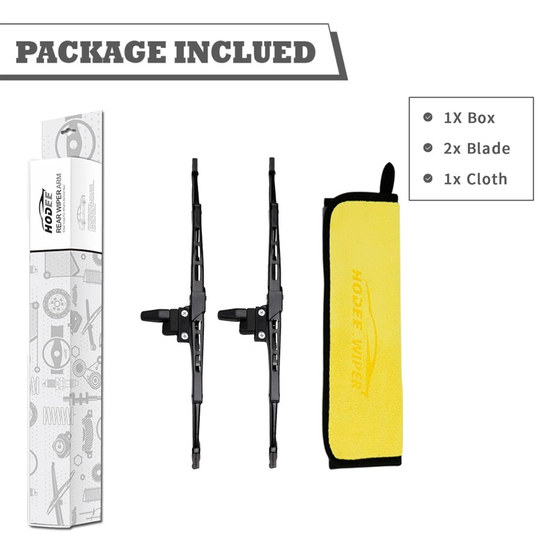 HODEE (Pack of 2) Rear Wiper Blade Set Replacement for