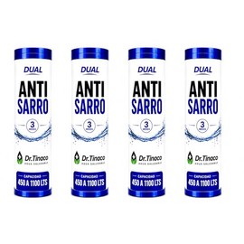 Paquete de 4 Sistemas Dual Antisarro Dr. Tinaco | Previene Incrustaciones de Sarro | Para Tinacos de 450L a 1100L | Protección Hasta 12 Meses (3 Meses c/u)