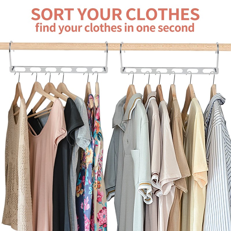 Hangers Space Saving, 12 Pack Metal Hanger Organizer, Closet Space