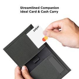 ALPAKA Ark Bifold Cash Wallet - Minimalist Front Pocket Wallet for Men Daily Use,Magnetic Closure for Security with RFID Blocking,Holds 8-12 Cards Plus Cash,Weatherproof Fabric,Grey Axoflux 300D