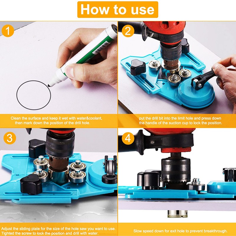 16Pcs Diamond Drill Bit Hole Saw 6‑50mm Cutter Drilling Tool