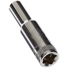 GEARWRENCH 1/4" Drive Deep Metric Socket 5.5mm, 6 Point - 80140, Full Polish Chrome