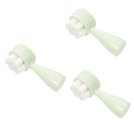 Baluue 3pcs Face Washing Brush Dual-sided Facial Cleansing Tool for Deep Pore Cleaning Gentle Exfoliation Skin Care for Women and Portable Design