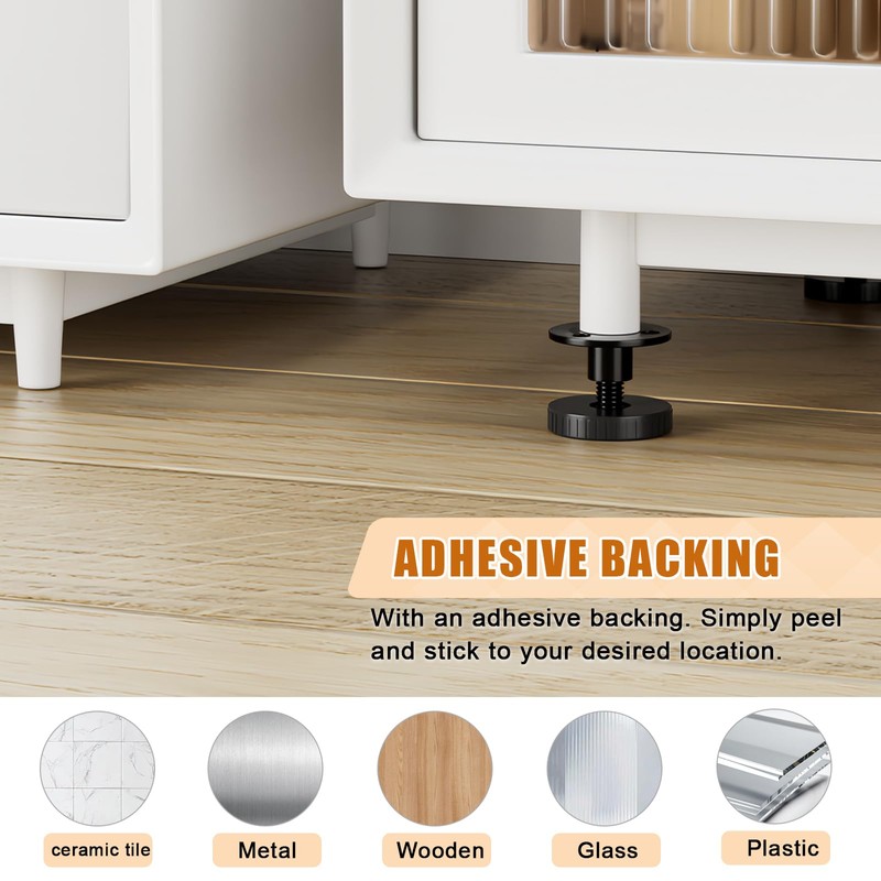 HhBdy Headboard Stoppers Black Bedside Fixer 4Pcs Headboard Fixings Adjustable