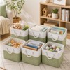Guoovvs Fabric Storage Cubes, 11 inch cube storage bin with