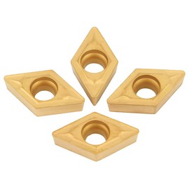 DCMT11T308 DCMT32.51 Carbide Inserts Blades Lathe Cutter Turning Tool for Steel Processing High Strength High Toughness, TIAIN Coating for Roughing