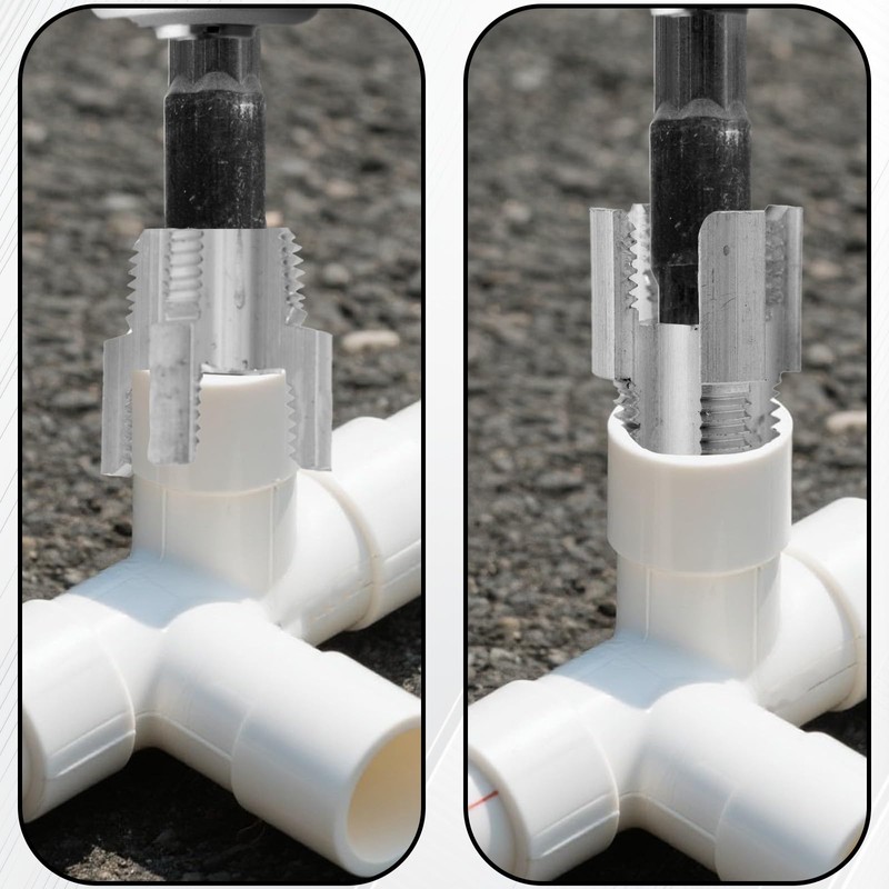 Lyreh 2pcs Integrated Internal and External Pipe Threading Tool, 2