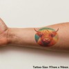 Azeeda 'Hochland-Kuh' Temporäres Tattoo - Hautfreundlicher & Ungiftiger Abziehbild ·