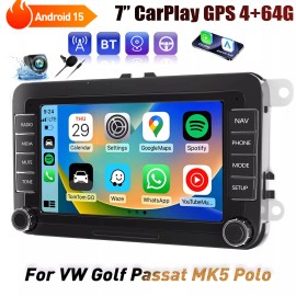 CFRIATO Android 15 For VW Volkswagen Jetta Passat 7" Car Stereo Radio GPS Carplay 4+64G
