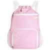 BAVELOE Drawstring Backpack with Wet Pocket & Shoe Compartment, Water-Resistant