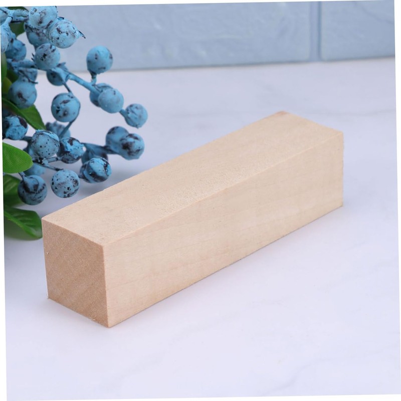 Operitacx 10pcs Small Wooden Plank Craft Natural Basswood Blocks for