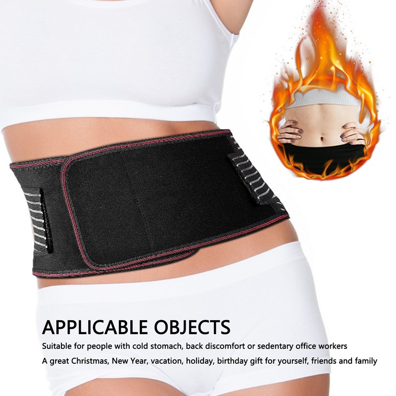 Thermal Lumbar Support for Lower Back Thicken Widened Removable Warm