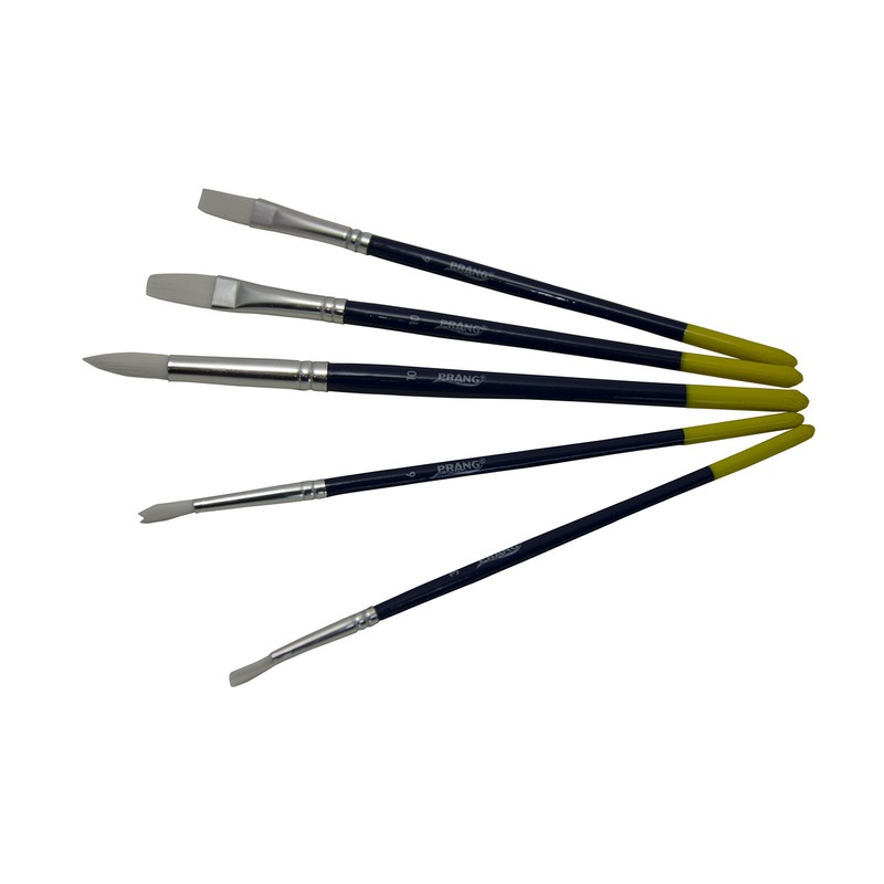Prang Hobby Paint Brush Set, 5 Assorted Brush Sizes (94005)