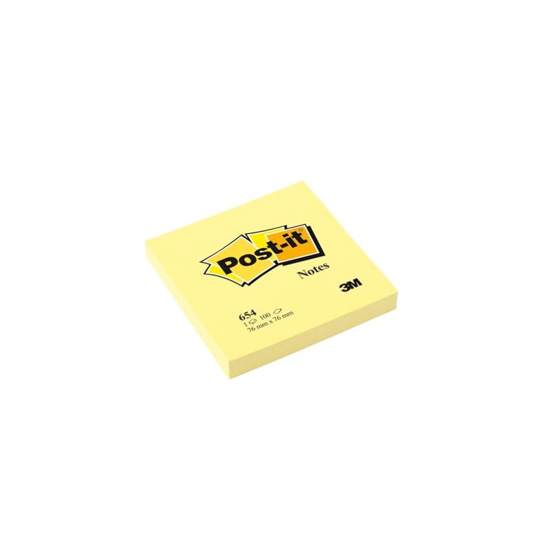 Post-it, 3M, Notas Adhesivas, Color Amarillo, 7.6 cm x 7.6