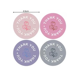 Itisyou Thank You Stickers, Round, 1.0 inches (2.5 cm), Approx. 500 Sheets, Gift Wrapping, Weddings, Birthdays, Parties