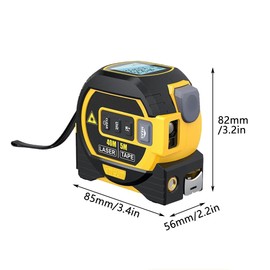 3 in 1 Laser Tape Measure, Digital Laser Distance Meters with LCD Display, 40M/131FT Laser Measure, 5M/16FT Tape Measure, Measuring Area/Volume/Distance/Pythagoras