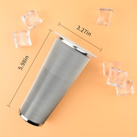 LIVEBAY Cold Brew Coffee Maker Filter For 32oz/1Quart Wide Mouth Mason Jars 304 Stainless Steel Mesh Filter with Silicone Seals to Make Iced Coffee & Sun Tea & Fruit Beverage