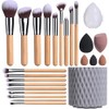 Brochas de Maquillaje Profesional 25 Piezas kit,Con 1 Soporte Para