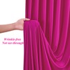 10x10ft Rose Red Backdrop Curtains with Lights String for Wedding