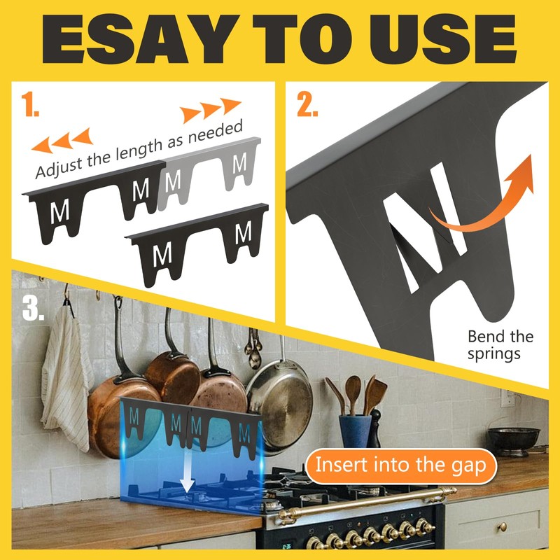 Qianruida Stove Gap Covers Stainless Steel 2 Pack Stove Gap