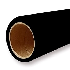 Yizhily Seamless Photography Photo Backdrop Background Paper Roll for Photoshoot, Videos, Livestream 71" x16', 1.80x5m, Jet, Black…