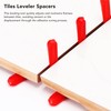 1000pcs Tile Leveling Wedges Reusable Tile Spacers 0.2in Red Leveler