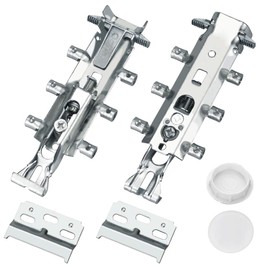 Favengo 2 Pcs Concealed Cabinet Hanger Universal Cupboard Wall Brackets Unit Cabinet Plates Heavy Duty Kitchen Wall Mount Hardware with Cover Cap for Kitchen, Bedroom, Dinining Room, Study