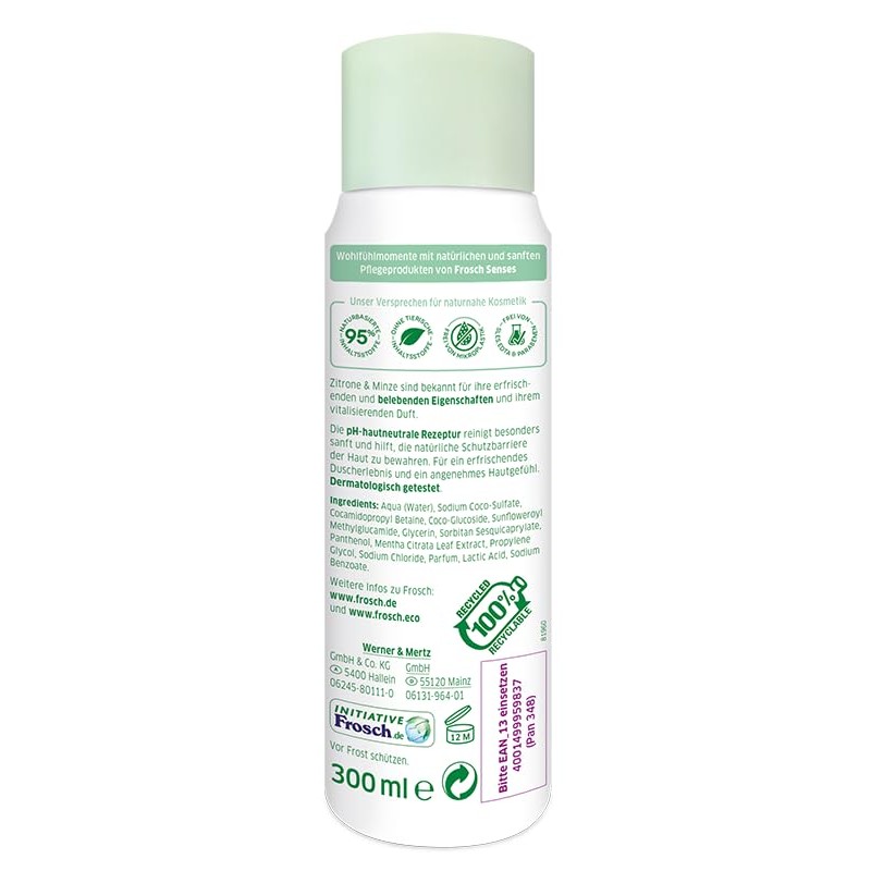 Frosch Senses Sensitive Shower Lemon Mint 300ml