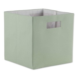 DII Collapsible Polyester Storage Cube, Solid, Lightweight and Durable, Small Square, 11x11x11", Mint