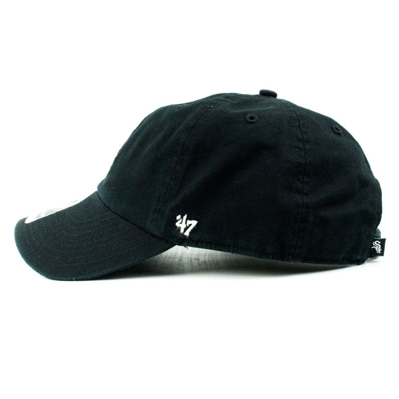 47Brand Low Cap 6 Panel Cleanup Chicago White Sox Black Black