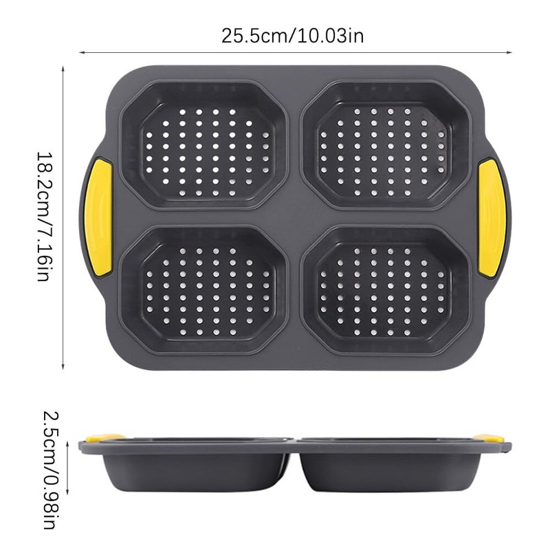Greyoe Baguette Baking Tray, Bun Baking Mould, Baguette Baking Tray,