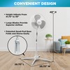 Comfort Zone Stand Fan, 16 inch Pedestal Fan for Bedroom,