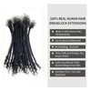 100% Real Human Hair 0.2cm Width 8 Inch Loc extensions
