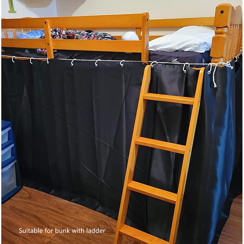 Lightolife Thickened Breathable Blackout Bunk Bed Curtain Panels for Twin