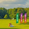 3-Piece Advertising Open Feather Flags Kit with Pole and Ground