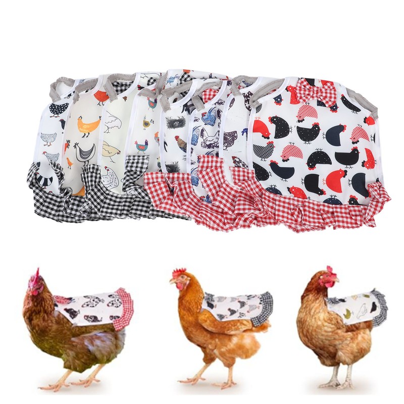 8 Pcs Chicken Saddle for Hens Wing Back Protector Elastic
