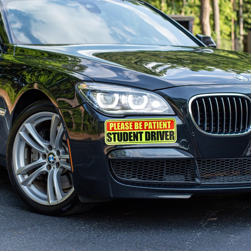 2pcs Student Driver Stickers, Colorful Please be Patient Student Driver