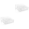 Healeved 2pcs Transparent Cosmetic Organizer Makeup Storage Box for Lipsticks