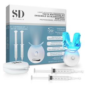 Spa-Dent Whitening Kit – Dental Office Technology – Made in Canada with Advanced Dental Grade Xyliprox Gel (LED Blue Light Activated Kit)