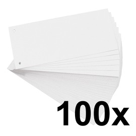 Exacompta 13305B Pack of 100 Premium Cardboard Dividers 10.5 x 24 cm White for Clear Display of Your Documents Dividers Dividers Folder Index