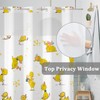 Baocicco No Hook Cartoon Baby Duck Shower Curtain with Snap