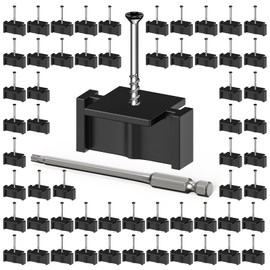 100PCS Hidden Fasteners Deck Fasteners for Installing Composite Deck Boards, Hidden Fasteners with 100Pcs Stainless Steel Screws