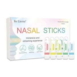 RE LIERRE Nasal Stick: Free your nose | Powerful Essential oils | Breathe in Life | Fatigure Relief Easy Breathing & Sleep Support - Specification: 1 Pack of 5 Sticks