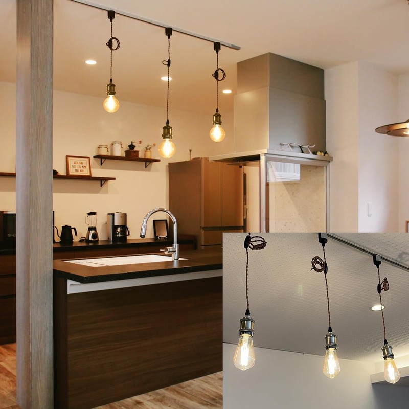 ANWIO Pendant Lights, Set of 4, E26 Base, Adjustable Angle,