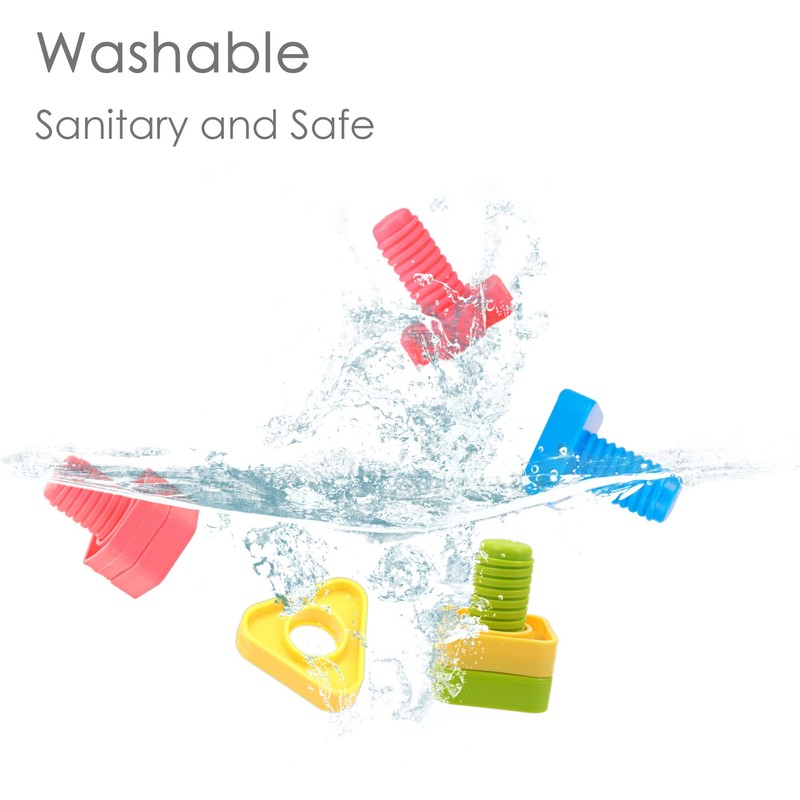 SIENIANLINE Screws and Nuts Game – Colourful Screw Game 32-Piece