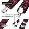 DonDon Men's Braces 3.5 cm Wide 4 Clips with Brown