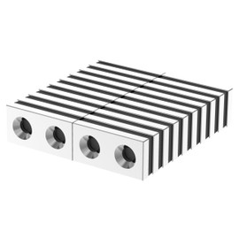 N52 Neodymium 2X #6 Countersunk Hole Strong Bar Magnets, Rare Earth Magnets with Screw Holes - 1.00" L x 1/2" W x 1/8" H - 20 Pack, Powerful NdFeB Block Magnet- 1.00" x 0.5" x 0.125"