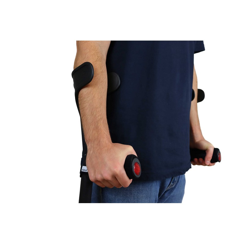 KMINA Forearm Crutches for Adults (x2 Units), Open Cuff, Extra