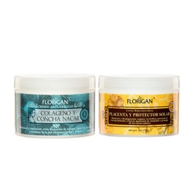 Crema Anti-Arrugas COLAGENO Y CONCHA NACAR 350grs. y Crema Rejuvenecedora PLACENTA Y PROTECTOR SOLAR 350grs.                                          