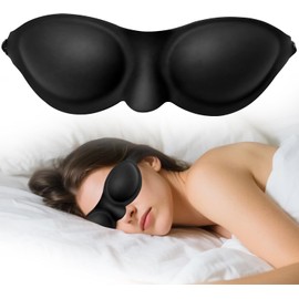 Máscara para dormir con cámara de humedad para ojos secos: gafas de silicona lavables y reutilizables con correa ajustable, ligeras y cómodas para uso nocturno, ayudan a aliviar los síntomas